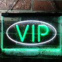 ADVPRO VIP Only Room Man Cave Bar Club Pub Dual Color LED Neon Sign st6-i0748 - White & Green