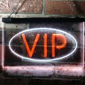 ADVPRO VIP Only Room Man Cave Bar Club Pub Dual Color LED Neon Sign st6-i0748 - White & Orange