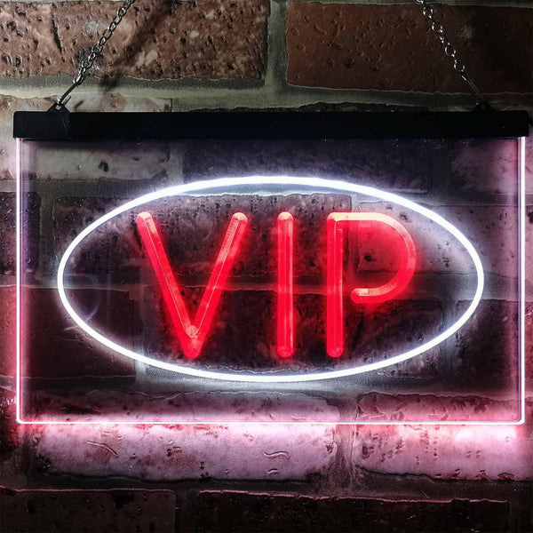 ADVPRO VIP Only Room Man Cave Bar Club Pub Dual Color LED Neon Sign st6-i0748 - White & Red