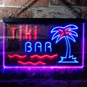ADVPRO Tiki Bar Palm Tree Island Illuminated Dual Color LED Neon Sign st6-i0787 - Blue & Red