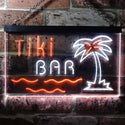 ADVPRO Tiki Bar Palm Tree Island Illuminated Dual Color LED Neon Sign st6-i0787 - White & Orange