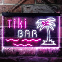ADVPRO Tiki Bar Palm Tree Island Illuminated Dual Color LED Neon Sign st6-i0787 - White & Purple