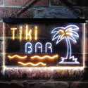 ADVPRO Tiki Bar Palm Tree Island Illuminated Dual Color LED Neon Sign st6-i0787 - White & Yellow