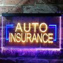 ADVPRO Auto Insurance Agency Illuminated Dual Color LED Neon Sign st6-i0793 - Blue & Yellow