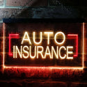 ADVPRO Auto Insurance Agency Illuminated Dual Color LED Neon Sign st6-i0793 - Red & Yellow
