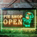 ADVPRO Pie Shop Open Illuminated Dual Color LED Neon Sign st6-i0880 - Green & Yellow