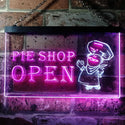 ADVPRO Pie Shop Open Illuminated Dual Color LED Neon Sign st6-i0880 - White & Purple