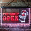 ADVPRO Pie Shop Open Illuminated Dual Color LED Neon Sign st6-i0880 - White & Red
