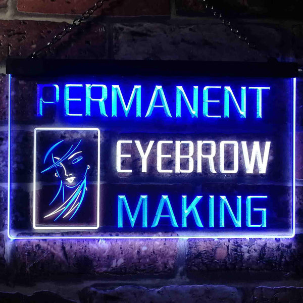 ADVPRO Permanent Eyebrow Making Beauty Salon Dual Color LED Neon Sign st6-i0964 - White & Blue