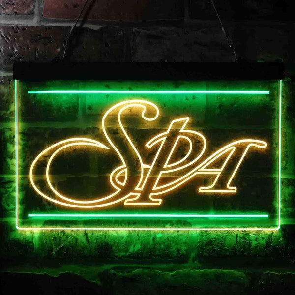 ADVPRO Spa Massage Shop Display Dual Color LED Neon Sign st6-i0975 - Green & Yellow