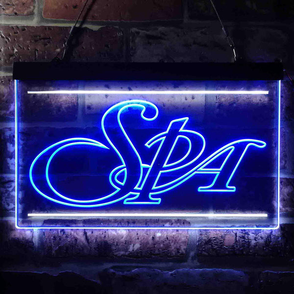 ADVPRO Spa Massage Shop Display Dual Color LED Neon Sign st6-i0975 - White & Blue