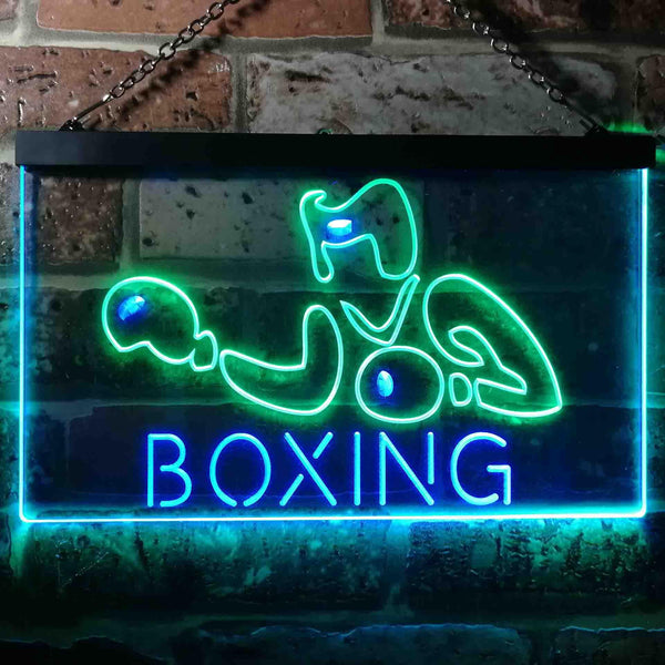 ADVPRO Boxing Fitness Club Display Dual Color LED Neon Sign st6-i1006 - Green & Blue