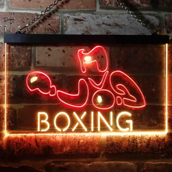 ADVPRO Boxing Fitness Club Display Dual Color LED Neon Sign st6-i1006 - Red & Yellow