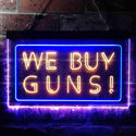 ADVPRO We Buy Gun Shop Display Dual Color LED Neon Sign st6-i1009 - Blue & Yellow