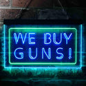 ADVPRO We Buy Gun Shop Display Dual Color LED Neon Sign st6-i1009 - Green & Blue