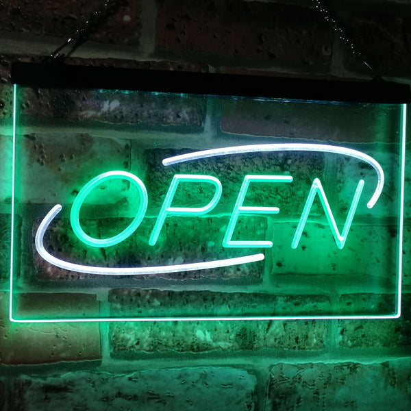 ADVPRO Open LED Neon Sign Dual Color LED Neon Sign st6-i2002 - White & Green