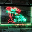 ADVPRO Pool Shark Snooker Pool Room Man Cave Gift Dual Color LED Neon Sign st6-i2009 - Green & Red