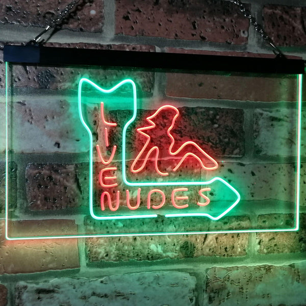 ADVPRO Live Nude Girls Bar Beer Pub Club Decor Dual-Color LED Neon