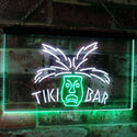 ADVPRO Tiki Bar Mask Pub Club Beer Drink Happy Hour Dual Color LED Neon Sign st6-i2067 - White & Green