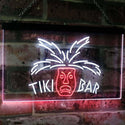 ADVPRO Tiki Bar Mask Pub Club Beer Drink Happy Hour Dual Color LED Neon Sign st6-i2067 - White & Red