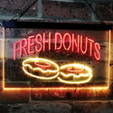 ADVPRO Fresh Donuts Home Decor Dual Color LED Neon Sign st6-i2072 - Red & Yellow