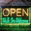 ADVPRO Open Walk Ins Welcome Display Business Dual Color LED Neon Sign st6-i2128 - Green & Yellow