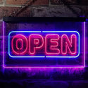 ADVPRO Open Store Shop Display Dual Color LED Neon Sign st6-i2132 - Blue & Red