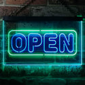 ADVPRO Open Store Shop Display Dual Color LED Neon Sign st6-i2132 - Green & Blue
