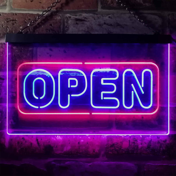 ADVPRO Open Store Shop Display Dual Color LED Neon Sign st6-i2132 - Red & Blue