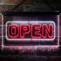 ADVPRO Open Store Shop Display Dual Color LED Neon Sign st6-i2132 - White & Red