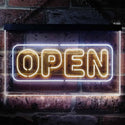 ADVPRO Open Store Shop Display Dual Color LED Neon Sign st6-i2132 - White & Yellow