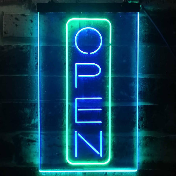 ADVPRO Open Vertical Shop Store Bar Club Display  Dual Color LED Neon Sign st6-i2197 - Green & Blue