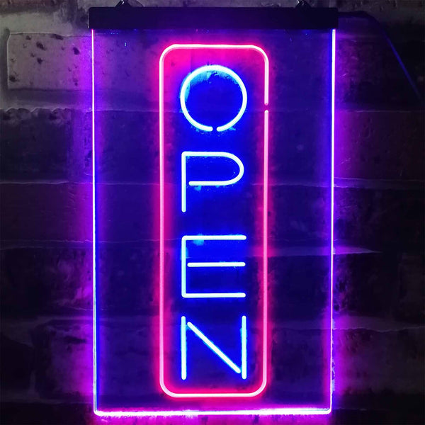 ADVPRO Open Vertical Shop Store Bar Club Display  Dual Color LED Neon Sign st6-i2197 - Red & Blue