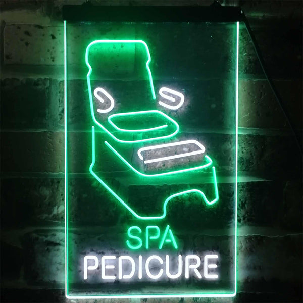 ADVPRO Spa Pedicure Massage Open Welcome Display  Dual Color LED Neon Sign st6-i2281 - White & Green