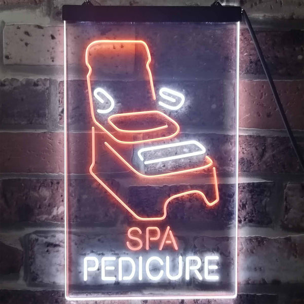 ADVPRO Spa Pedicure Massage Open Welcome Display  Dual Color LED Neon Sign st6-i2281 - White & Orange