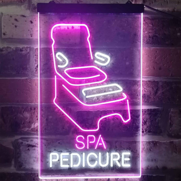 ADVPRO Spa Pedicure Massage Open Welcome Display  Dual Color LED Neon Sign st6-i2281 - White & Purple