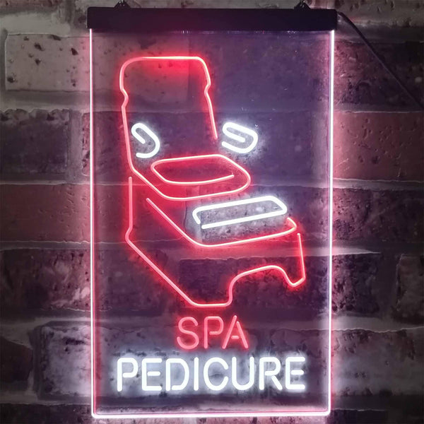 ADVPRO Spa Pedicure Massage Open Welcome Display  Dual Color LED Neon Sign st6-i2281 - White & Red