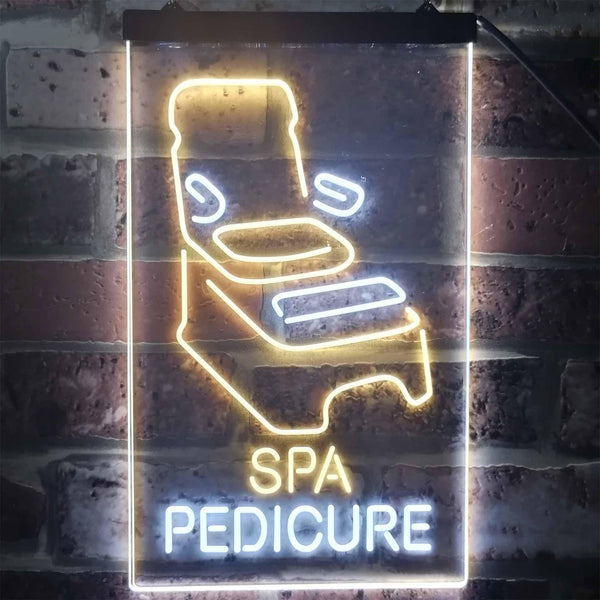 ADVPRO Spa Pedicure Massage Open Welcome Display  Dual Color LED Neon Sign st6-i2281 - White & Yellow