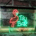 ADVPRO Flamingo Tiki Bar Beer Room Decoration Dual Color LED Neon Sign st6-i2324 - Green & Red