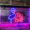 ADVPRO Flamingo Tiki Bar Beer Room Decoration Dual Color LED Neon Sign st6-i2324 - Red & Blue