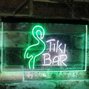 ADVPRO Flamingo Tiki Bar Beer Room Decoration Dual Color LED Neon Sign st6-i2324 - White & Green