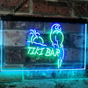 ADVPRO Parrot Tiki Bar Beer Man Cave Club Dual Color LED Neon Sign st6-i2331 - Green & Blue