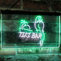 ADVPRO Parrot Tiki Bar Beer Man Cave Club Dual Color LED Neon Sign st6-i2331 - White & Green