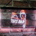 ADVPRO Parrot Tiki Bar Beer Man Cave Club Dual Color LED Neon Sign st6-i2331 - White & Orange