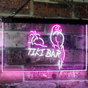 ADVPRO Parrot Tiki Bar Beer Man Cave Club Dual Color LED Neon Sign st6-i2331 - White & Purple