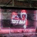 ADVPRO Parrot Tiki Bar Beer Man Cave Club Dual Color LED Neon Sign st6-i2331 - White & Red