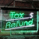 ADVPRO Tax Refund Income Tax Indoor Display Dual Color LED Neon Sign st6-i2976 - White & Green