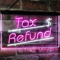 ADVPRO Tax Refund Income Tax Indoor Display Dual Color LED Neon Sign st6-i2976 - White & Purple