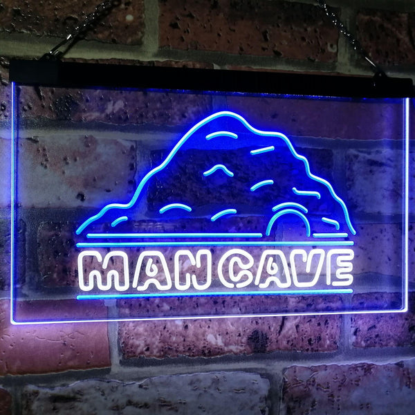ADVPRO Man Cave Decoration Boy Room Den Garage Display Dual Color LED Neon Sign st6-i3069 - White & Blue