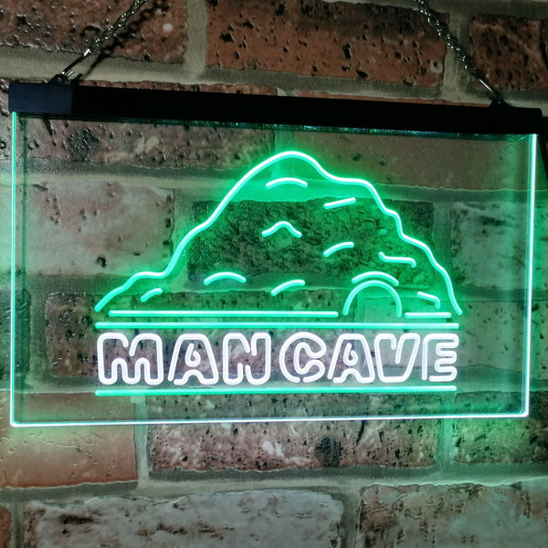 ADVPRO Man Cave Decoration Boy Room Den Garage Display Dual Color LED Neon Sign st6-i3069 - White & Green